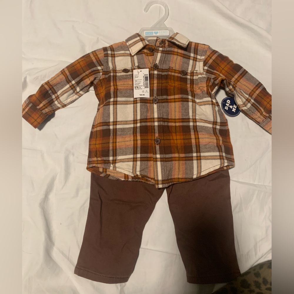 Toddler Shirt and Brown Pants Set